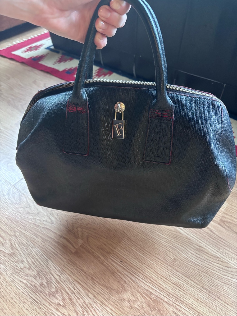 Vintage Furla Top-Handle Satchel Bag